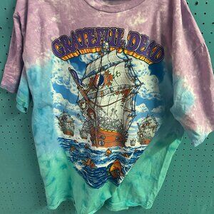 Grateful Dead Y2K Ship of Fools 2X T shirt Tie Dye
